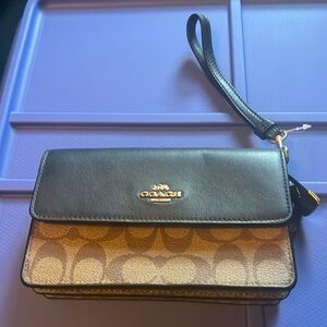Coach fold over wristlet